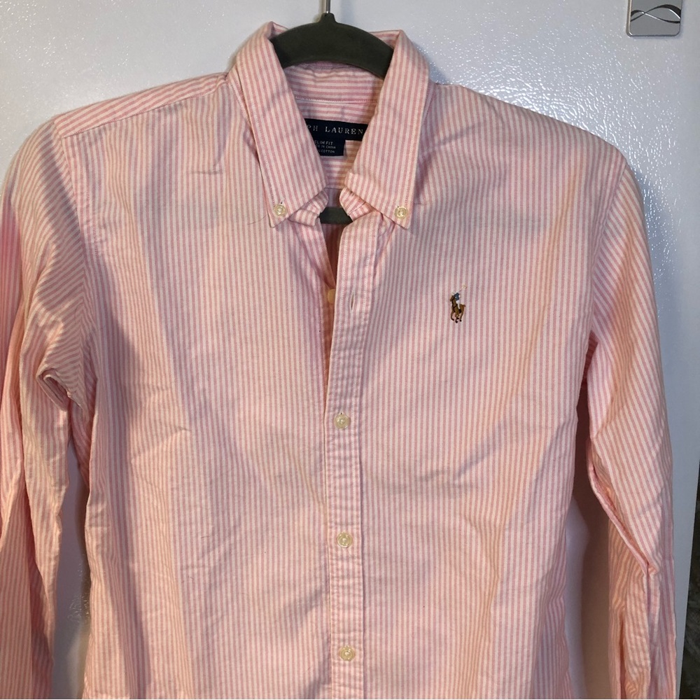 Polo by Ralph Lauren Pink Striped Button-Down Shirt